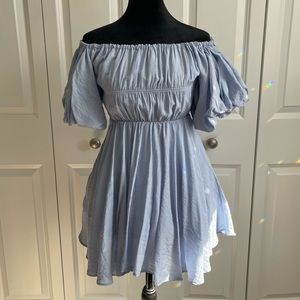 Princess Polly Sky Blue Milkmaid Dress